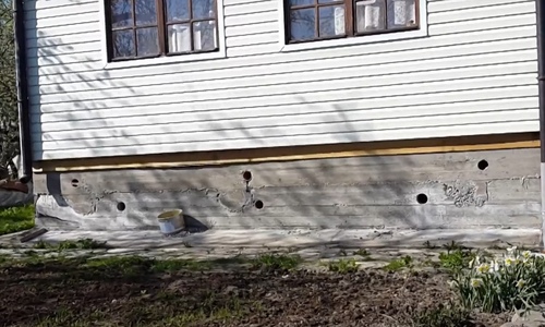 Подъем дома на ленточный фундамент